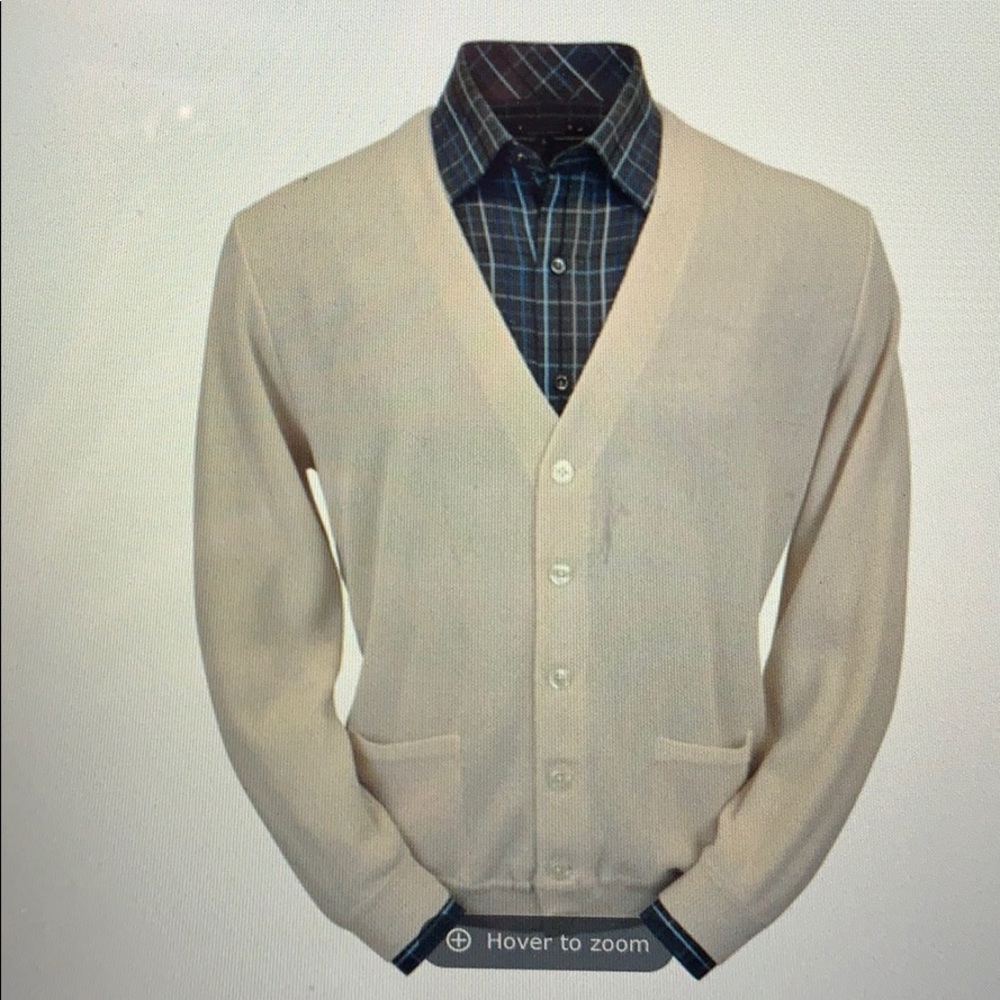 Baby Alpaca Link Stitch Cardigan Sweater in cream